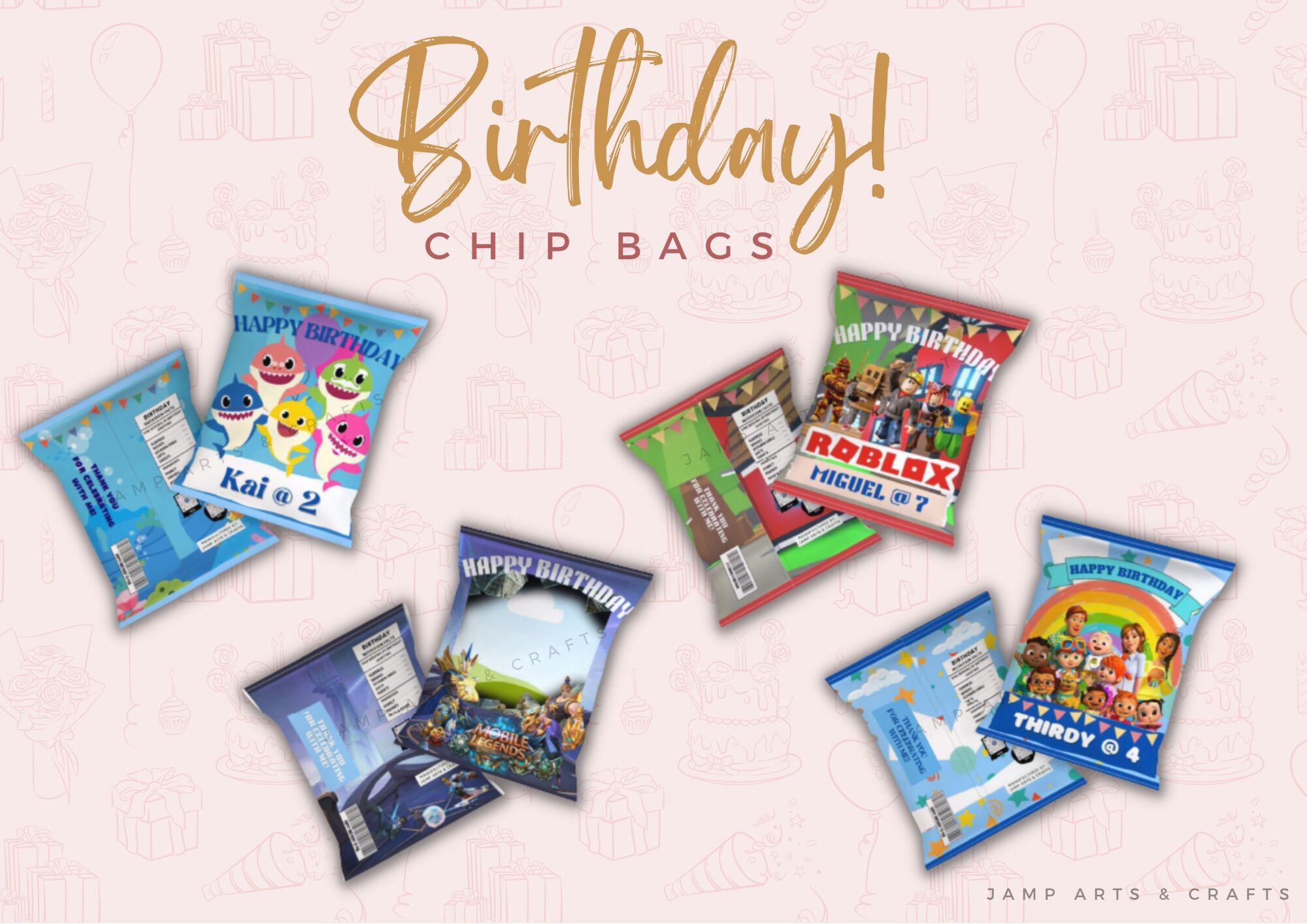 Birthday Chip Bags - Customized Design | Lazada PH