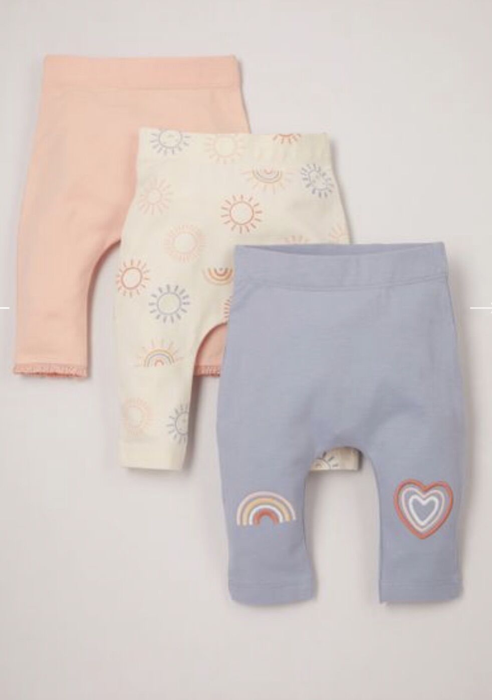 Nutmeg 3 pack rainbow & heart leggings 69months Lazada PH