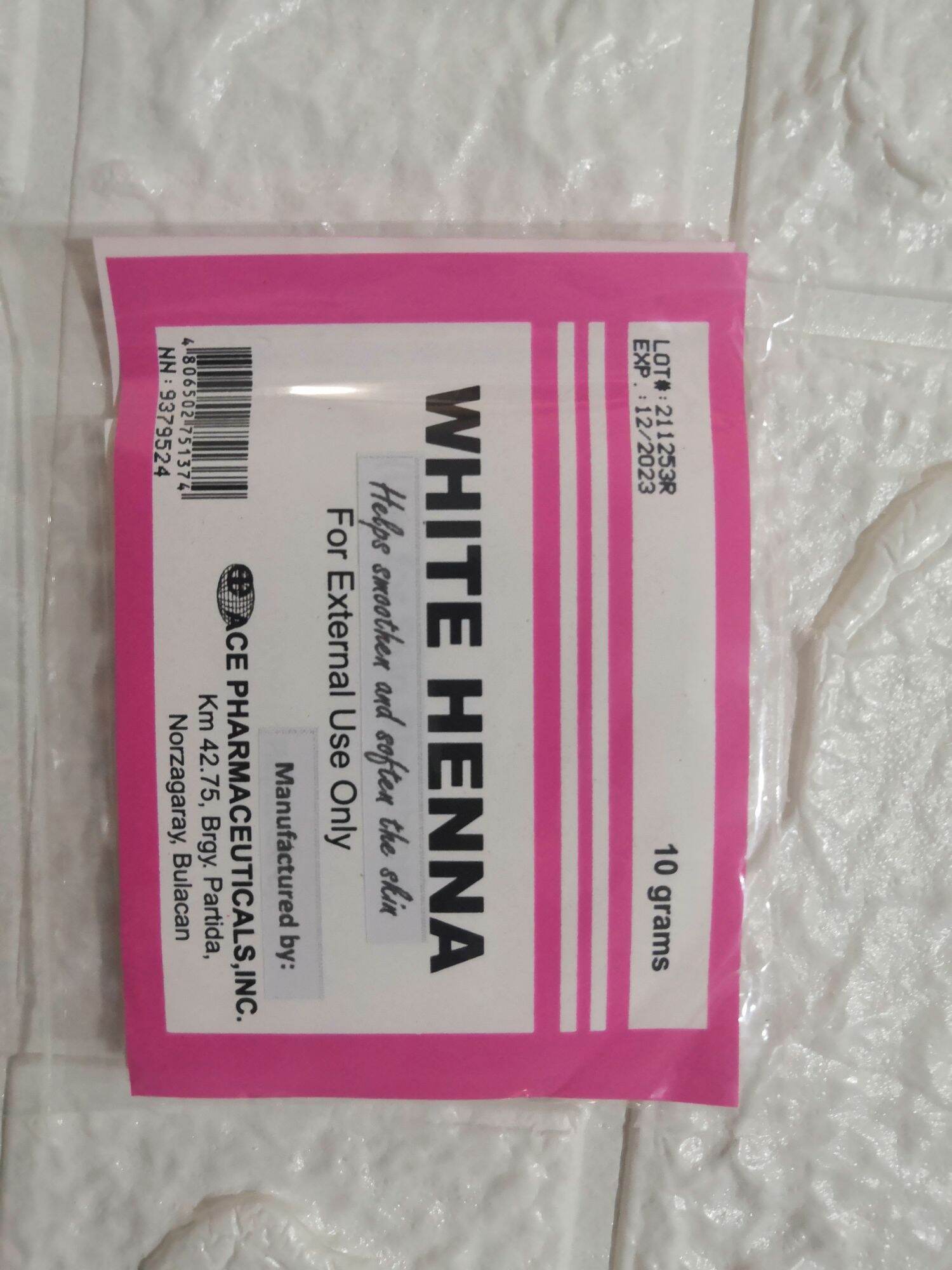 White Henna Bleaching Powder 10g & Soap Chips 10g for Skin Bleaching