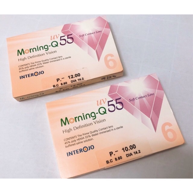 Morning Q55 UV Clear Contact Lens 3pairs/box (6 months extended ...