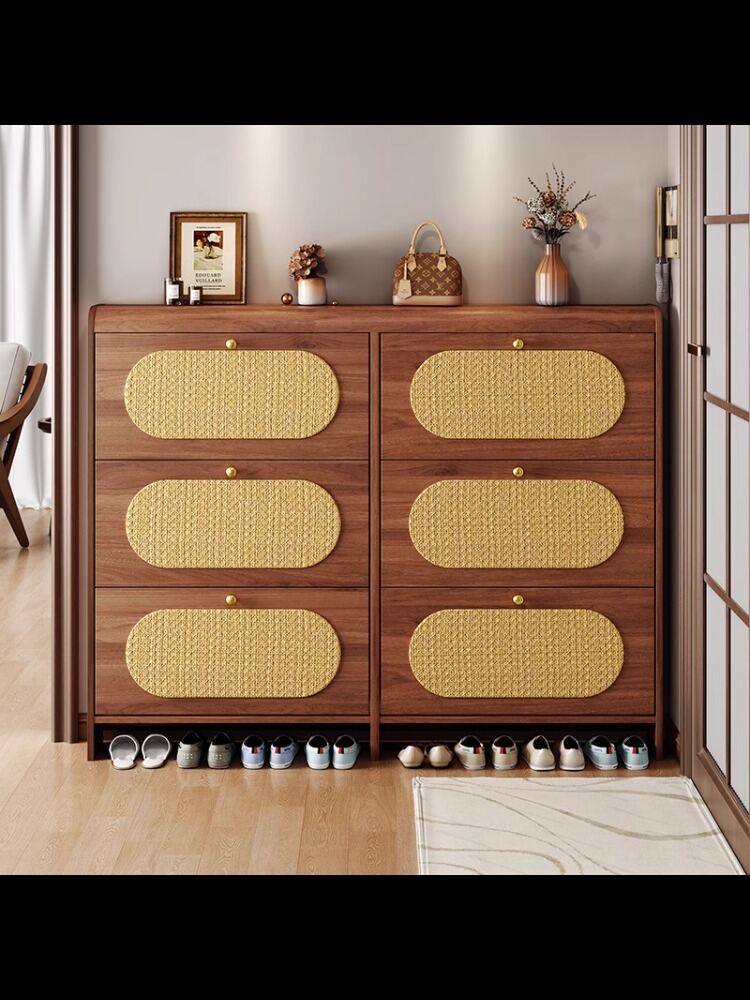 Ultra-Thin Flip-Flop Shoe Cabinet Wall-Mounted Storage Rack Home Entrance New Style 2025 Popular Integrated Design User-Friendly Presyo  6,697 Piso*Libreng Shipping