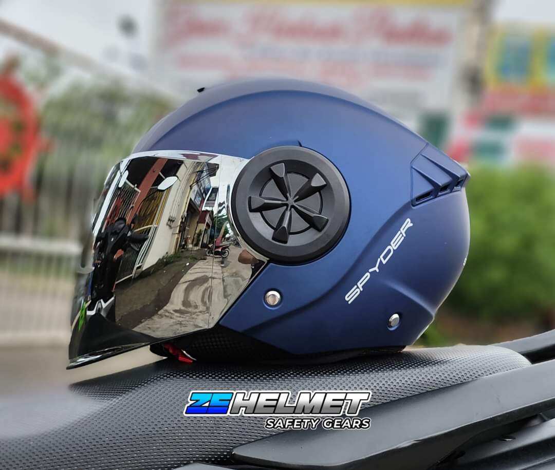 Spyder helmet hot sale matte blue