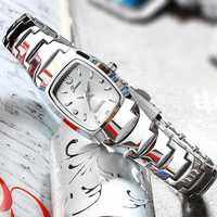 Relo Geneva Brand Elegant Quartz Watch For Women Luxury Small Dial Square Gold Fashion Women‘s Watches