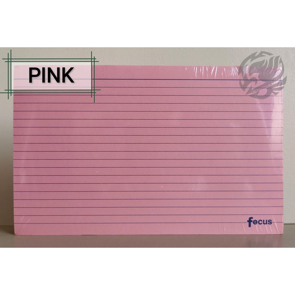 pink index card