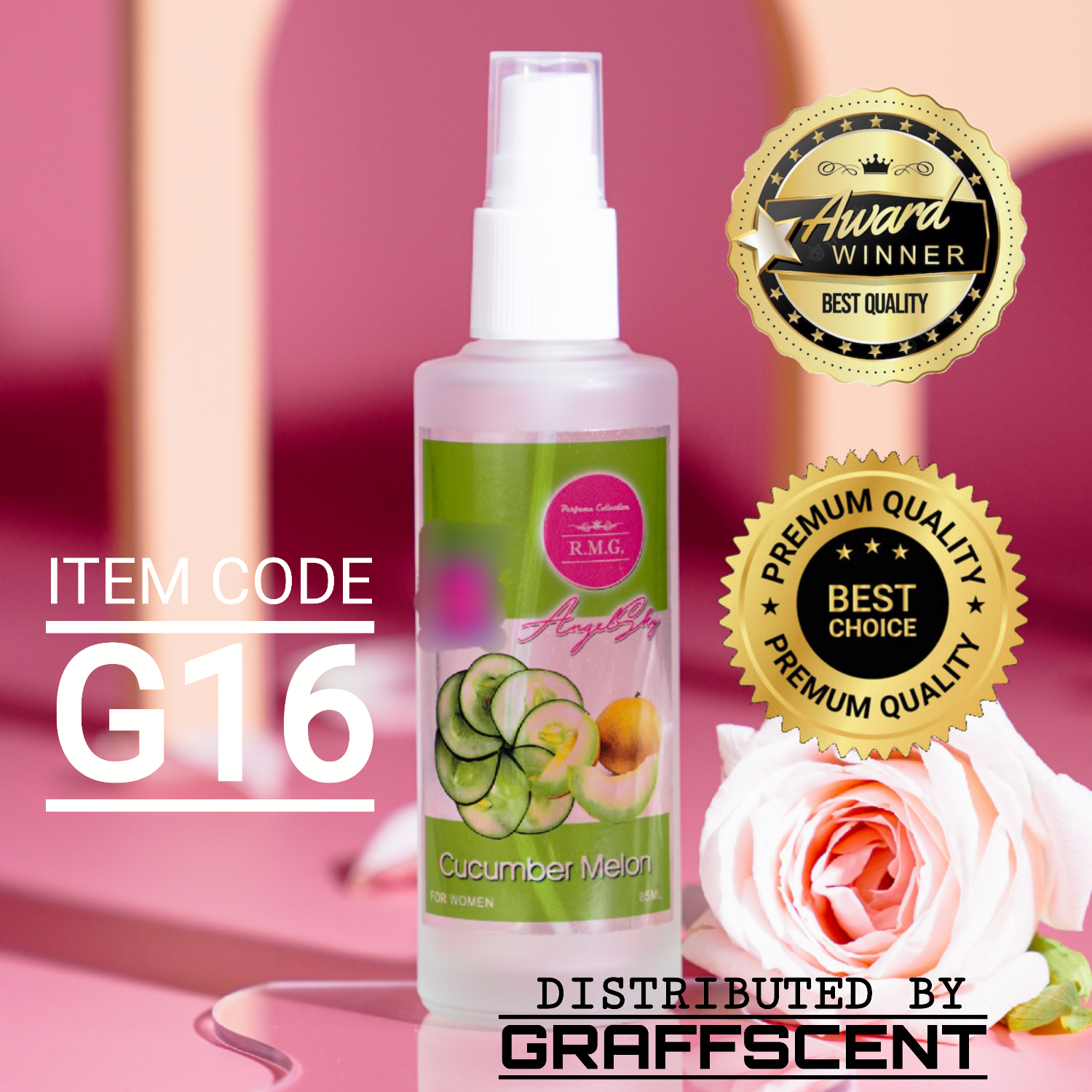 G16 Cucumber Melon Perfume 85ML - Fruity Scent for Women