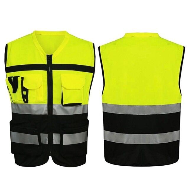 Hi-Vis Reflective Safety Vest for Night Security & Driving