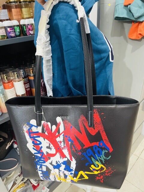 Dkny graffiti tote discount bag