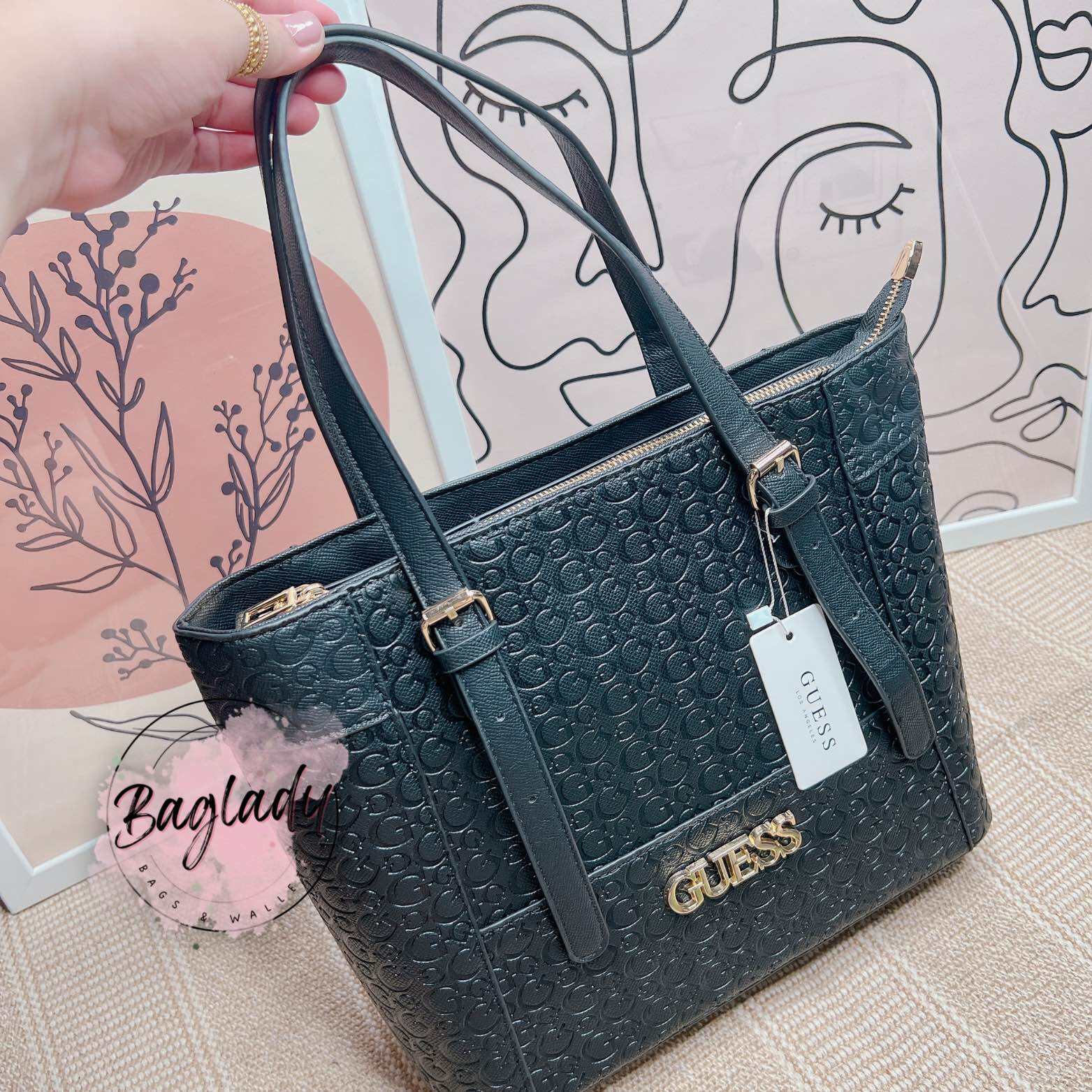 Guess delaney tote discount bag