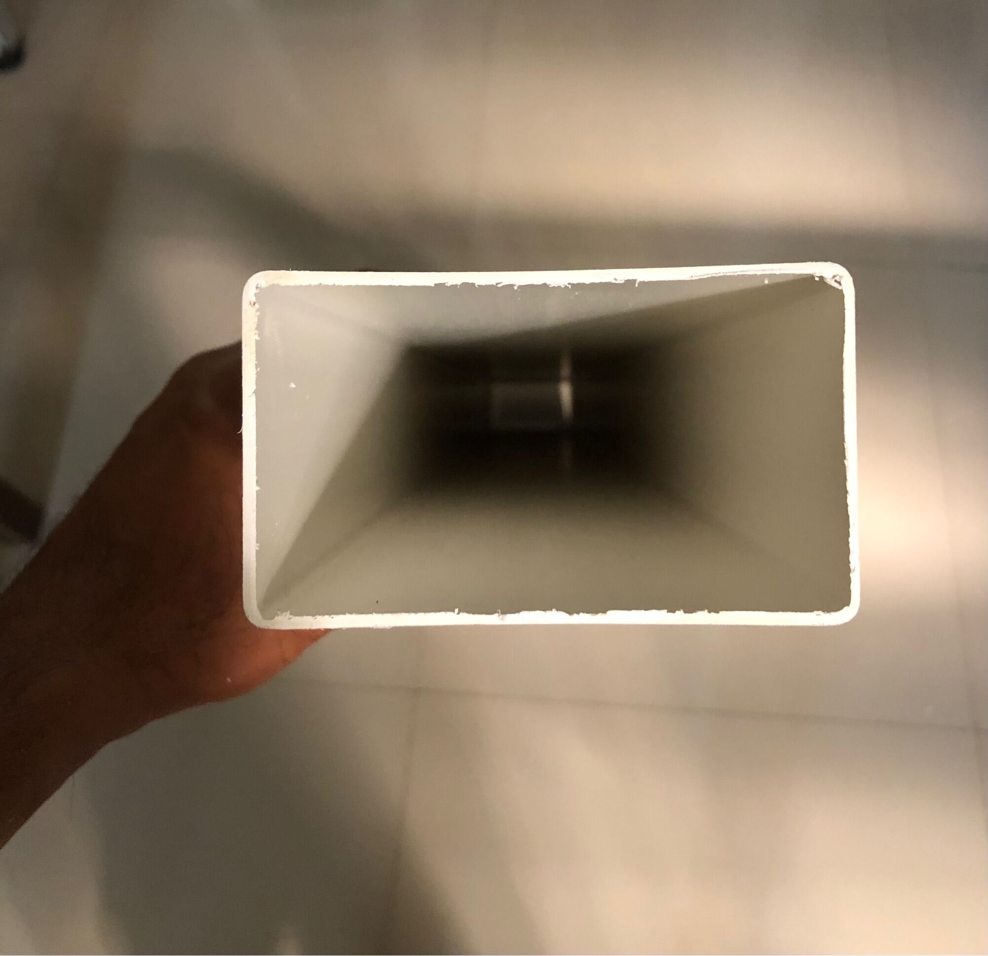 Hydroponic Channel Downspout PVC 2.5 x 4inches x 4feet lenght No Holes