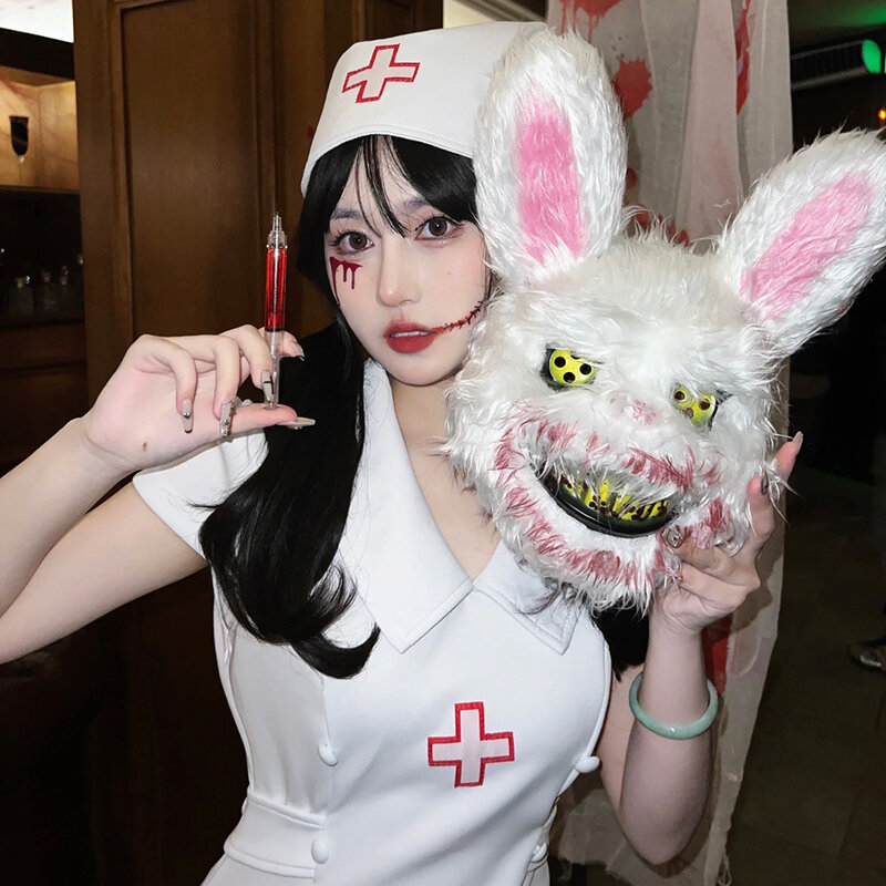Sexy Nurse Costume Adult Halloween Cosplay Clothes Role-playing Adult Sexy Women's Halloween Party Performance Costume Presyo  1,337 Piso*Libreng Shipping