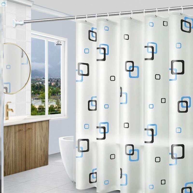 2in1 Peva Shower Curtain wit...