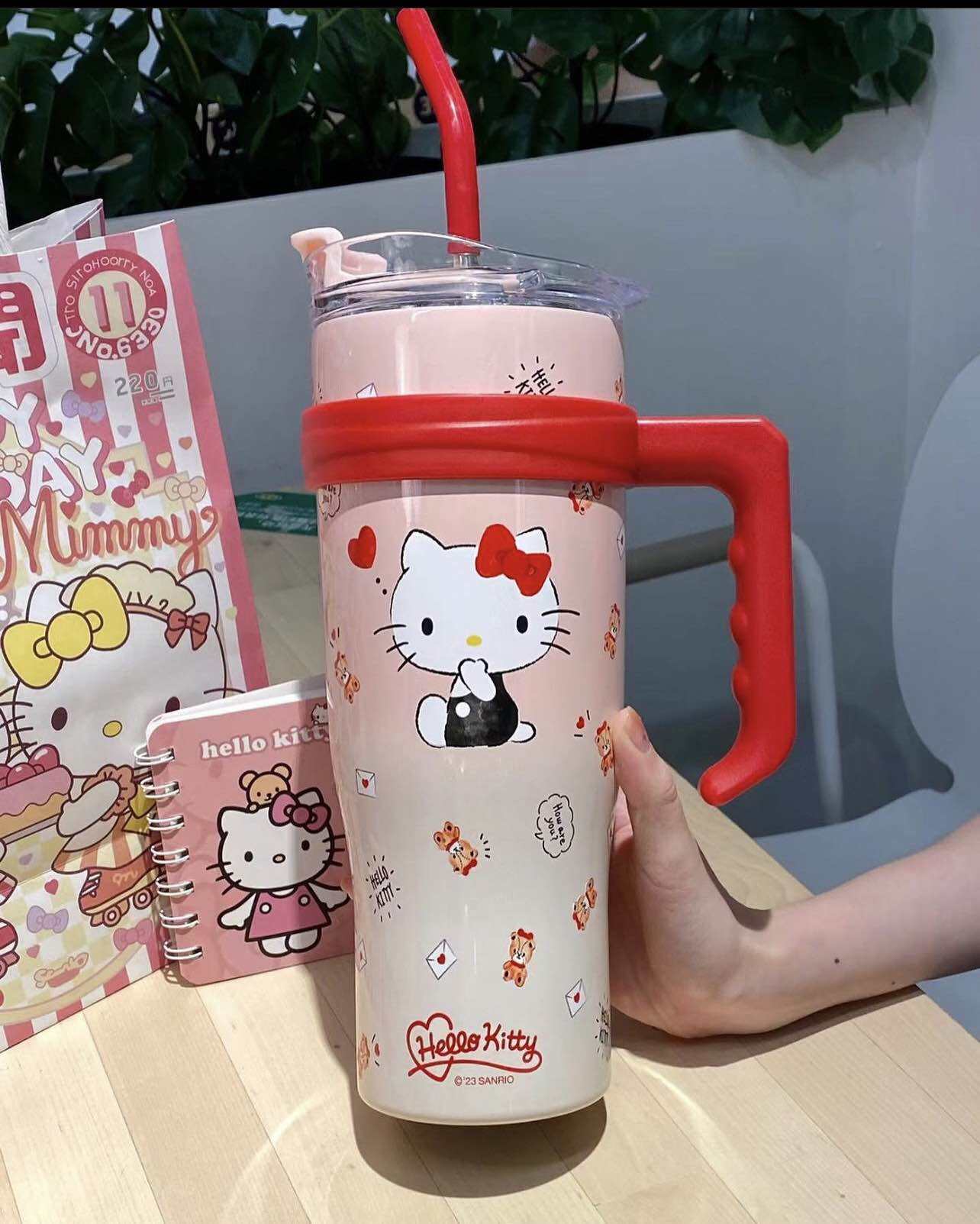 Sanrio Characters Straw Cup 23oz Cartoon Hello Kitty Kuromi Melodi Tum