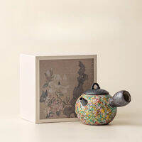 Rock Texture Side Handle Ceramic Teapot Personal Gongfu Tea Set for Solo Drinking Chinese Style Handmade Yixing Office Home Use