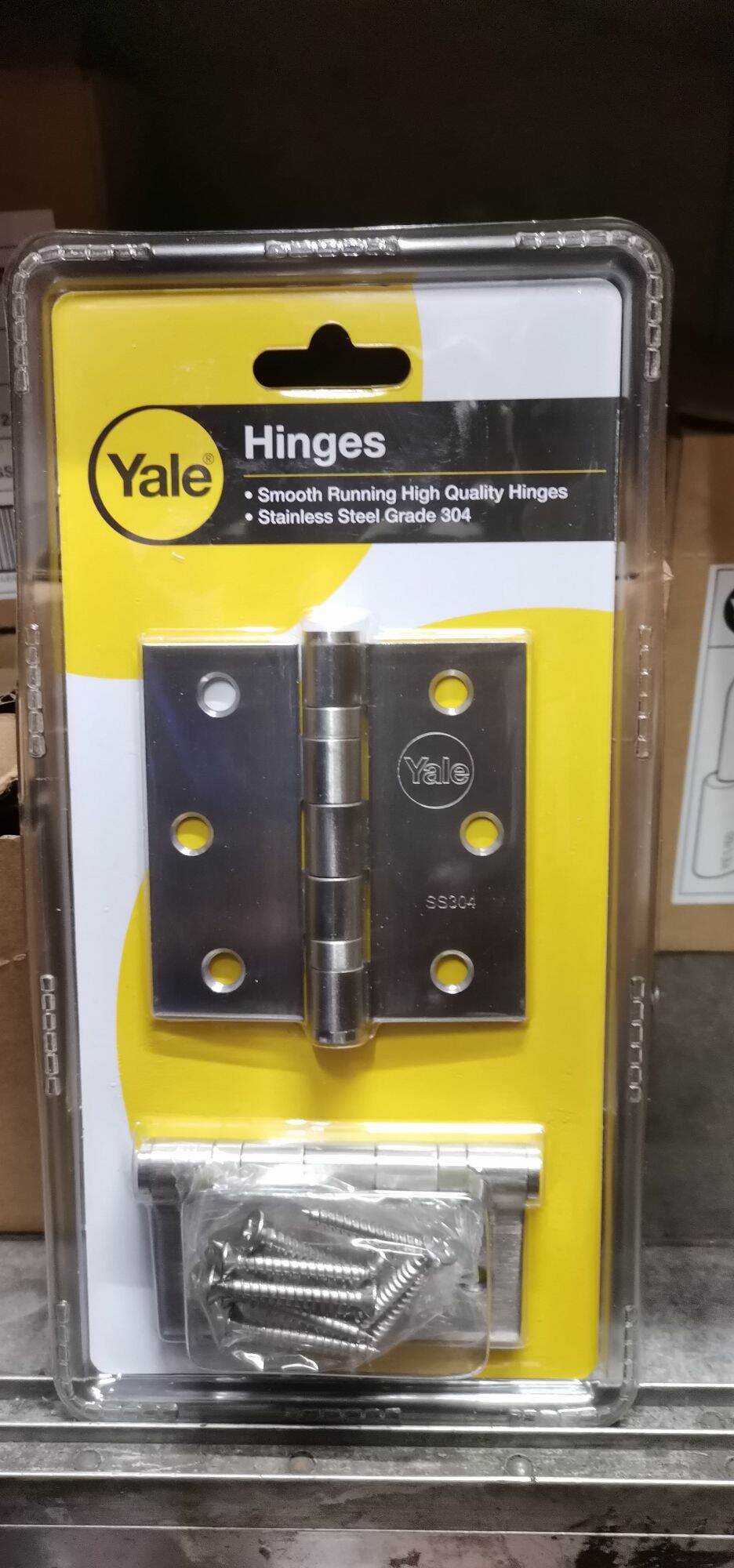YALE BALL BEARING HINGES 3" x 3" STAINLESS FINISH ( SOLD PER PAIR