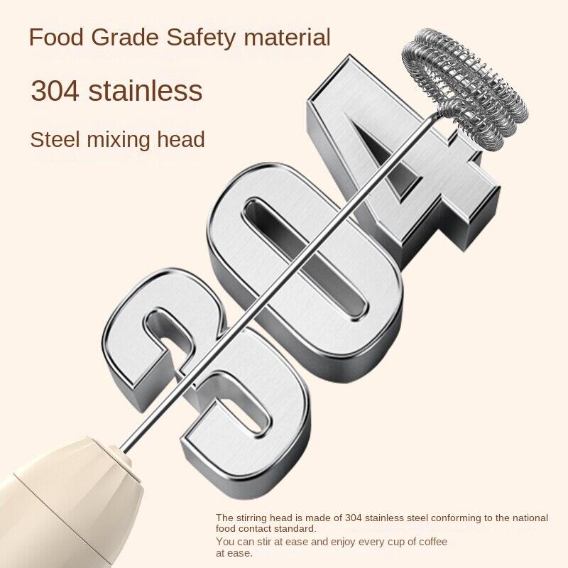 Milk Frother Handheld Mixer Electric Coffee Foamer Egg Beater Cappuccino Stirrer Mini Portable Blenders Battery Power Supply.