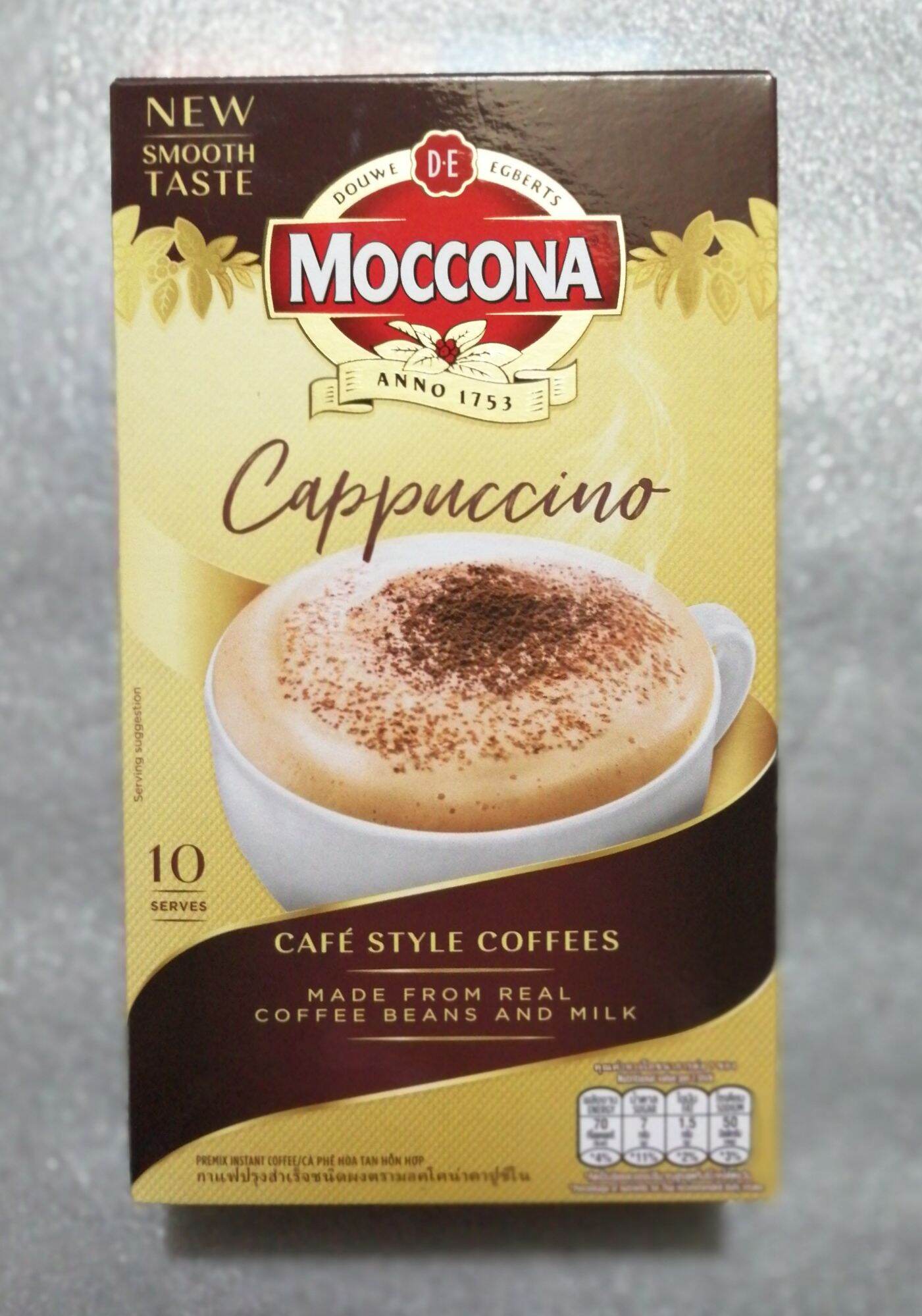 Moccona Cappuccino Café Style Coffees 10 sachets (16g x 10) Best Before