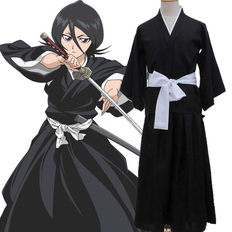 Online Anime Bleach Cosplay Costume Fancy Clothes Deluxe Death Kuchiki  Rukia Japanese Kimono Costume - Buy Costume,Designer Bleach Cosplay