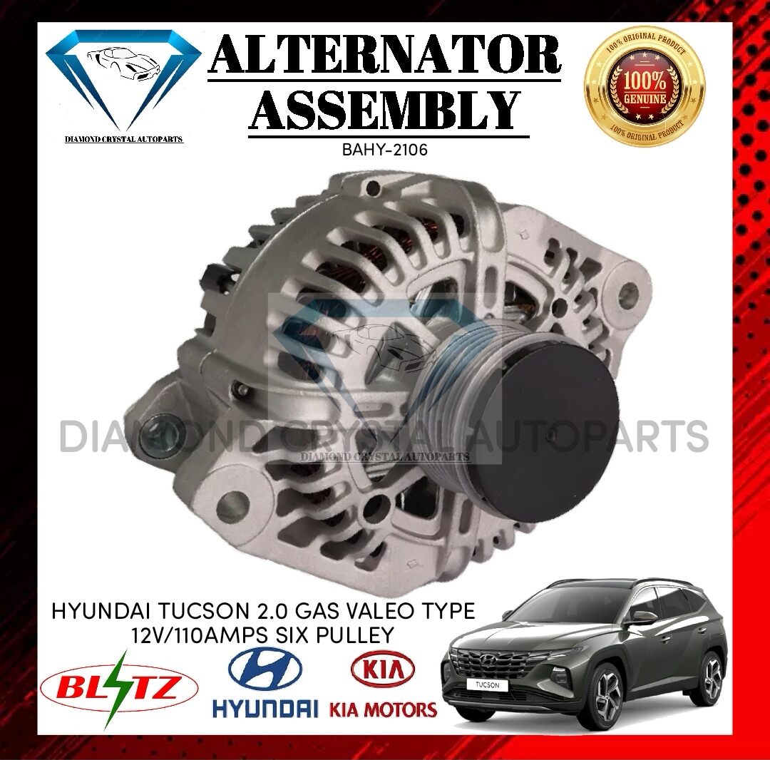 ALTERNATOR ASSEMBLY HYUNDAI TUCSON 2.0 GAS (VALEO TYPE) 3 TERMINAL 12V