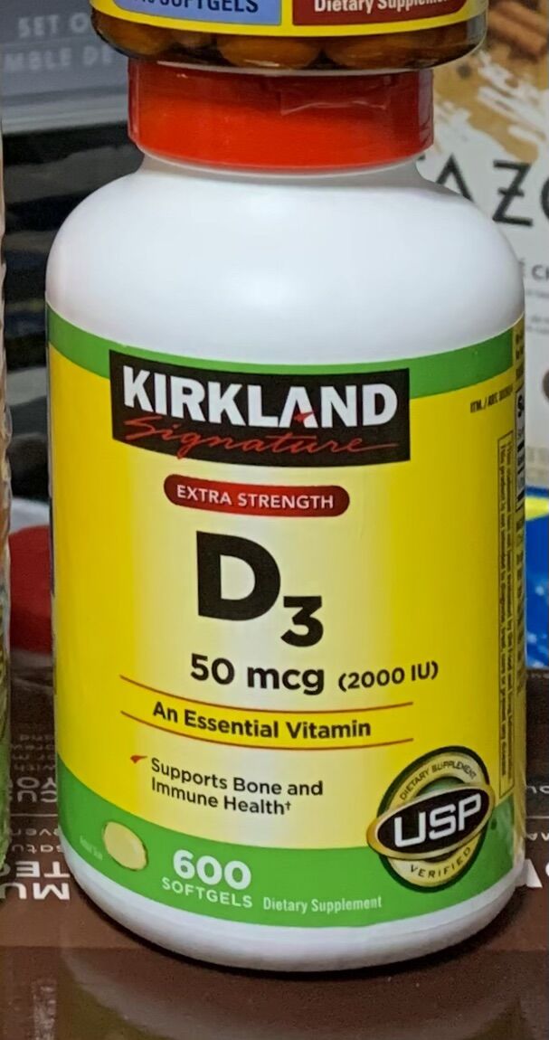 Kirkland Signature Vitamin d3 50mcg(1000IU) 600softgels/bot Lazada PH