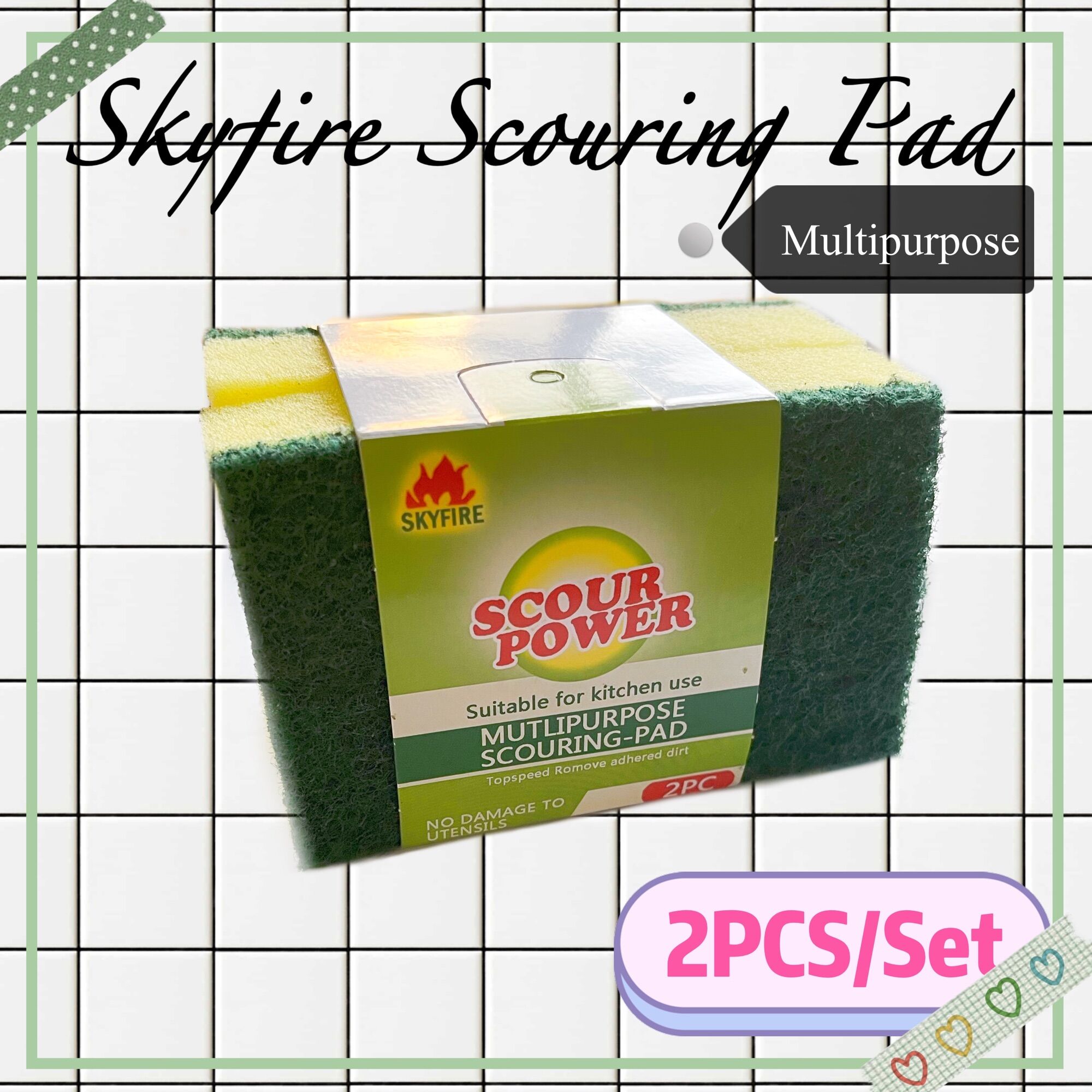 Scour Power 2pcs SF Scour Power Multipurpose Scouring Pad | Lazada PH