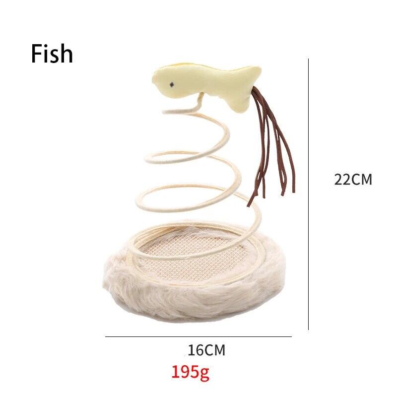 Cat Spring Toy Scratch for Indoor Training Play Random Color. 