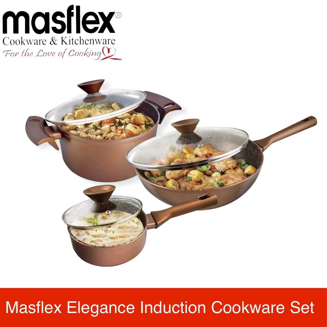 Masflex 6 Piece Elegance High Quality Induction Ready NonStick