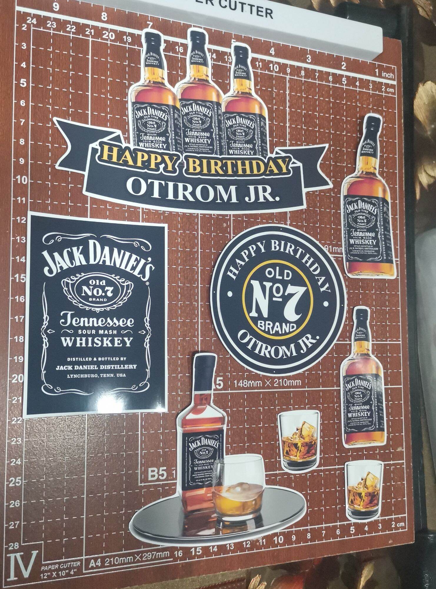 CUSTOMIZED CAKE TOPPER JACK DANIELS THEME 8pcs per Set Lazada PH