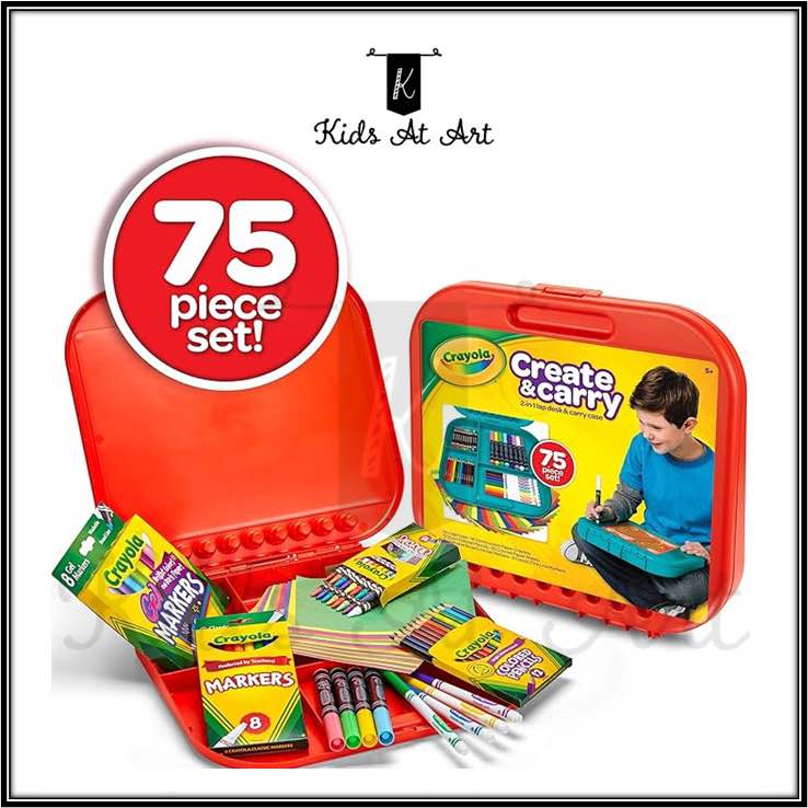 Create N Carry Art Set 75 Pieces Art Gift for Kids Ages 5 and Up