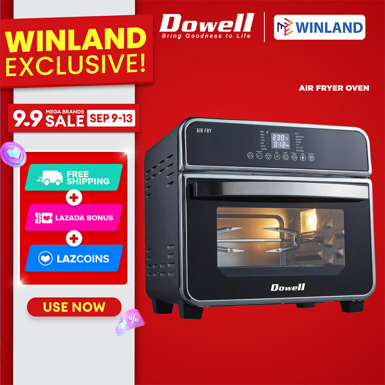 Dowell 15L Air Fryer Oven with Rotisserie & Touch Screen