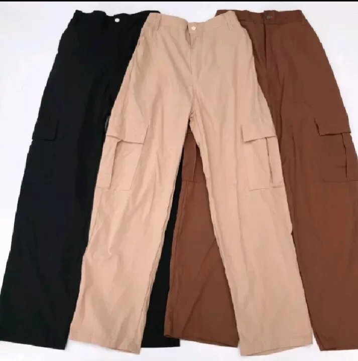 High waist cargo linen. 