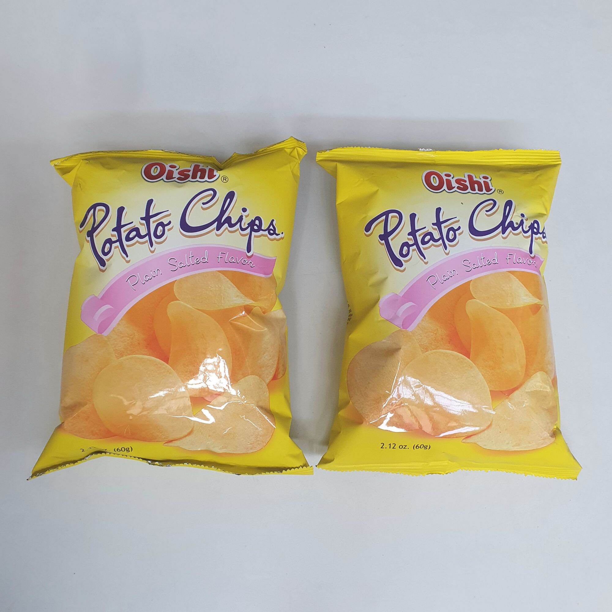 2 Pack Oishi Potato Chips Plain Salted 60g Lazada Ph