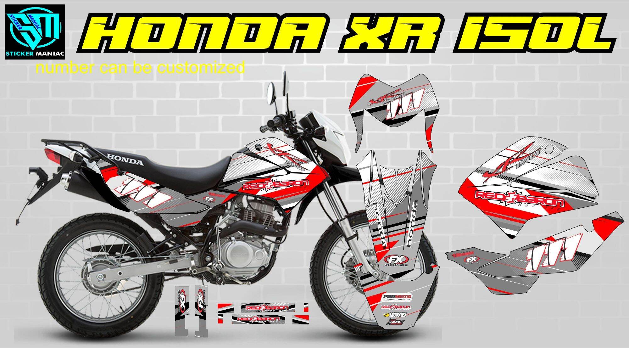 honda xr100 sticker kit