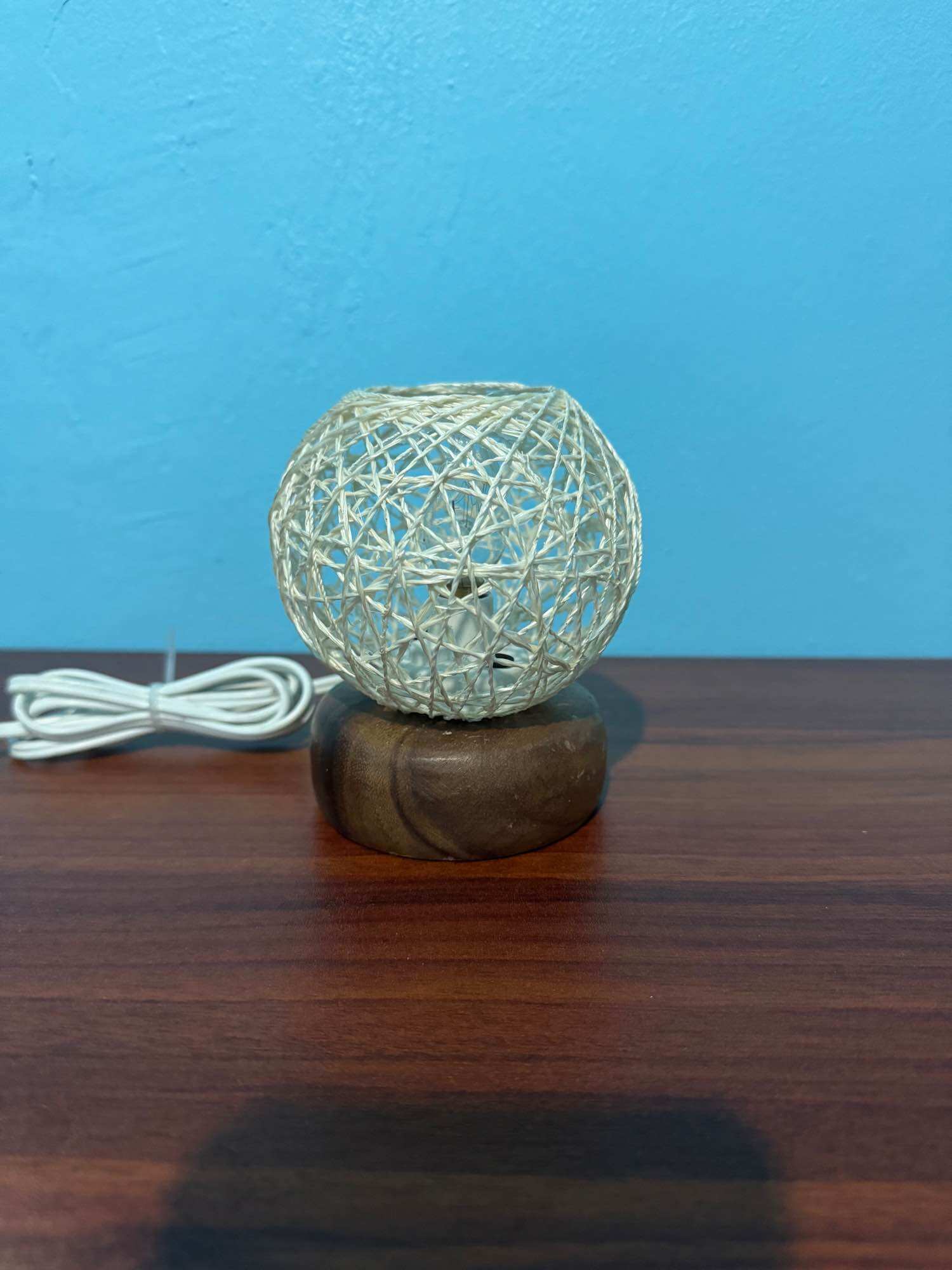 Lampshade abaca Mini 4x5 free bulb w/ laser engrave