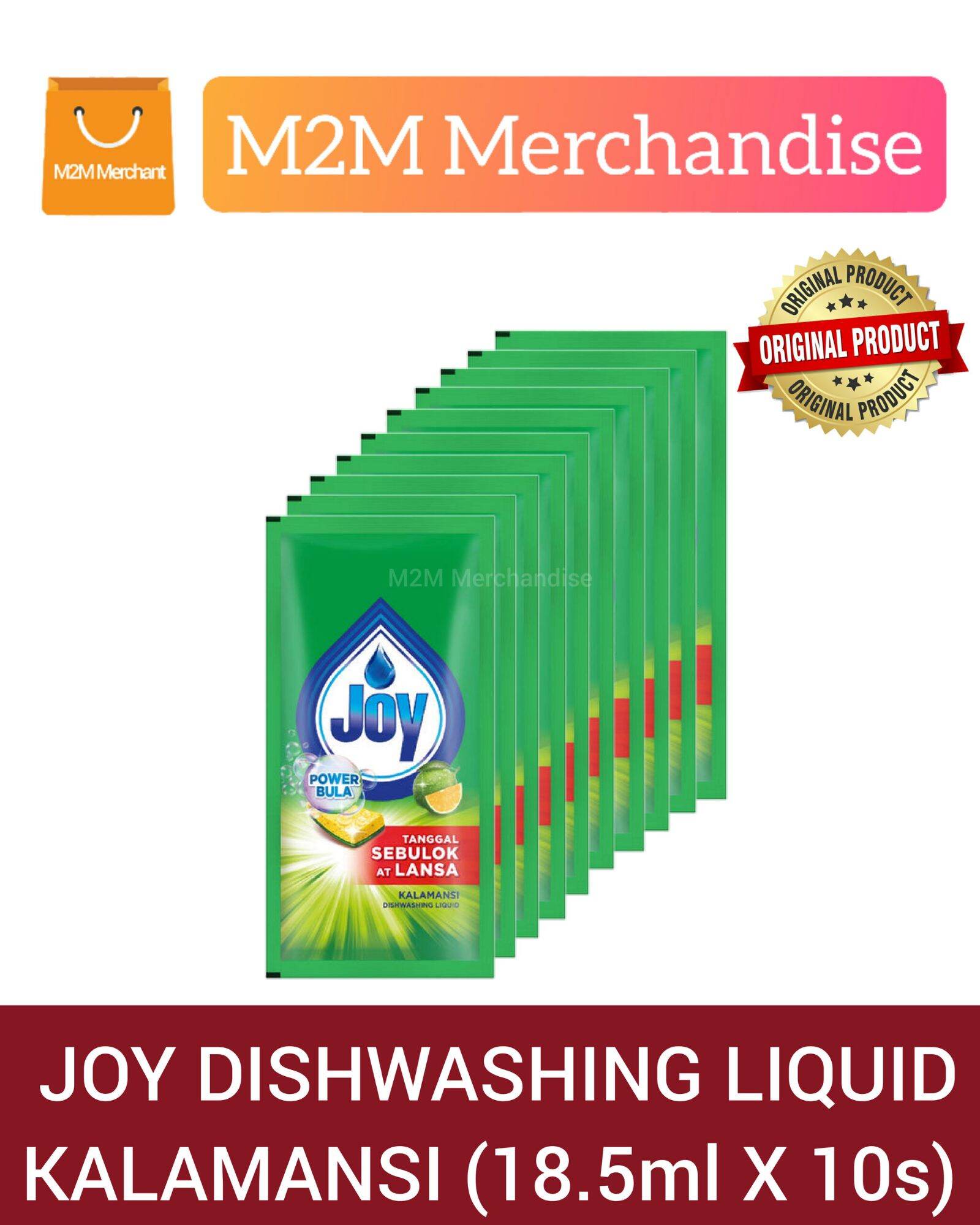 JOY DISHWASHING LIQUID KALAMANSI (18.5 ml X 10s) SACHET Lazada PH
