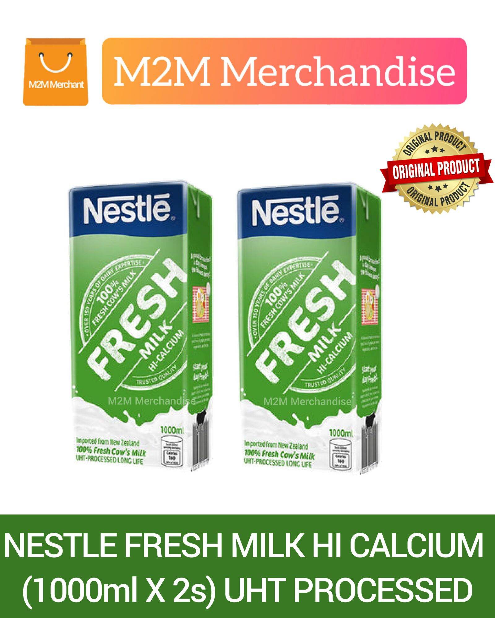 NESTLE FRESH MILK HI CALCIUM ( 1 LITER X 2s) UHT PROCESSED Lazada PH