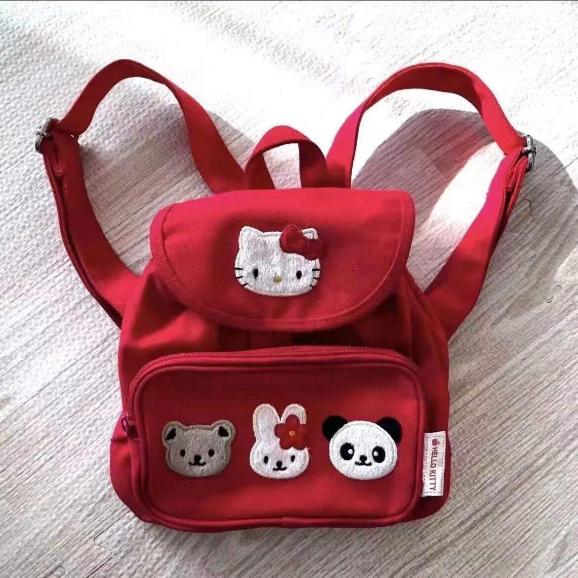 hello kitty backpack philippines for sale Sanrio My Melody Face youll be ready to go with your essentials safe and secure Red/Hello Kitty Printed Backpack for