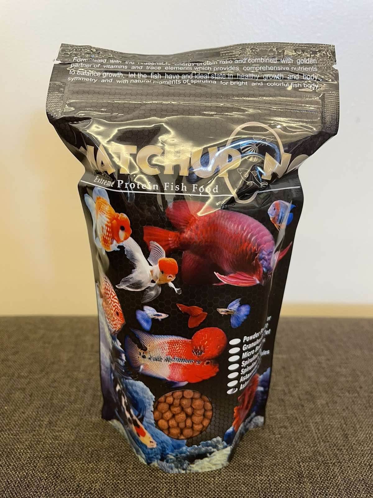 Watchupong Fish Food Granules Fry Booster Pellet Spirulina Astaxanthin