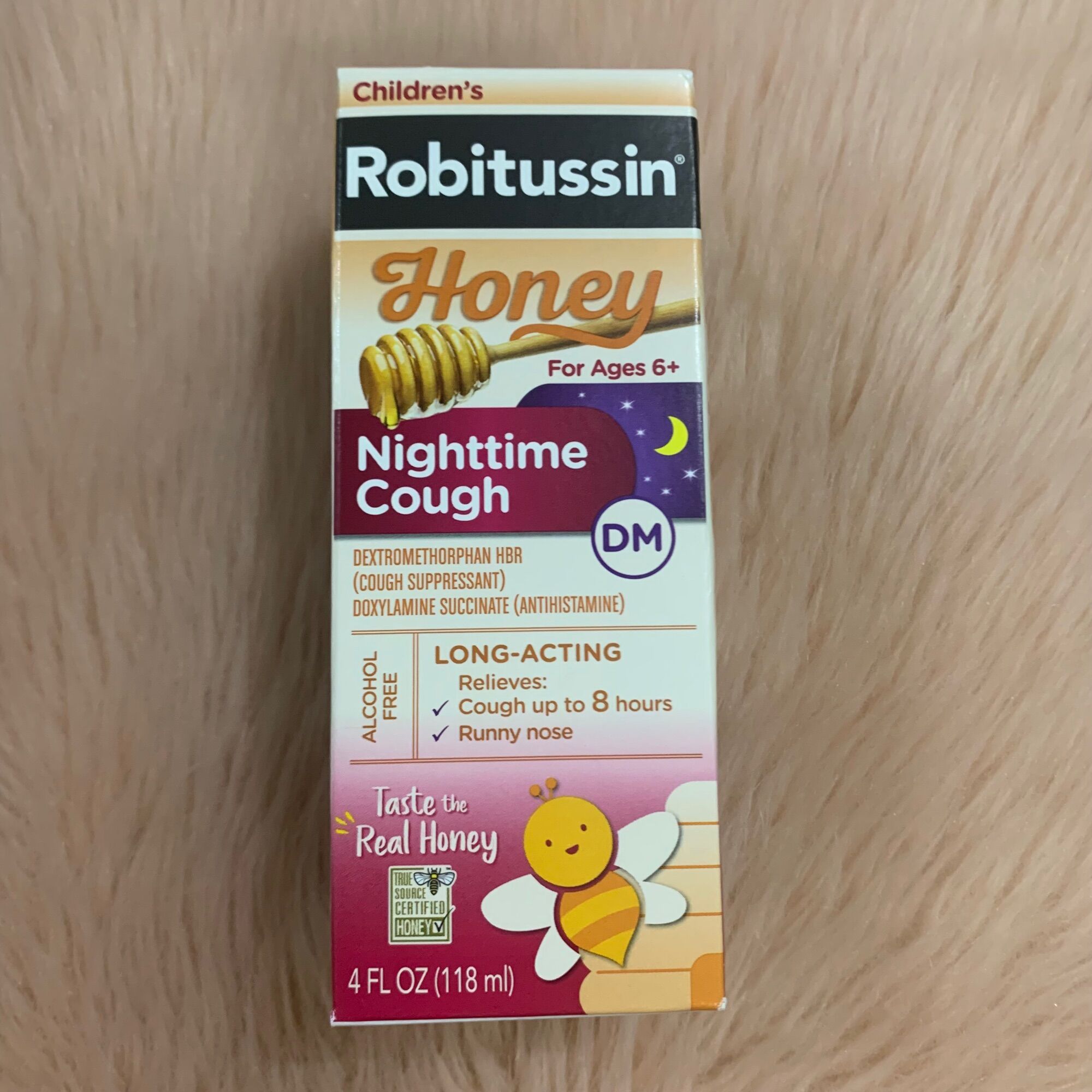 Children???s Robitussin Honey Nighttime Cough DM For Ages 6+ 118ml Expiry