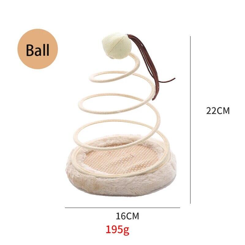 Cat Spring Toy Scratch for Indoor Training Play Random Color. 