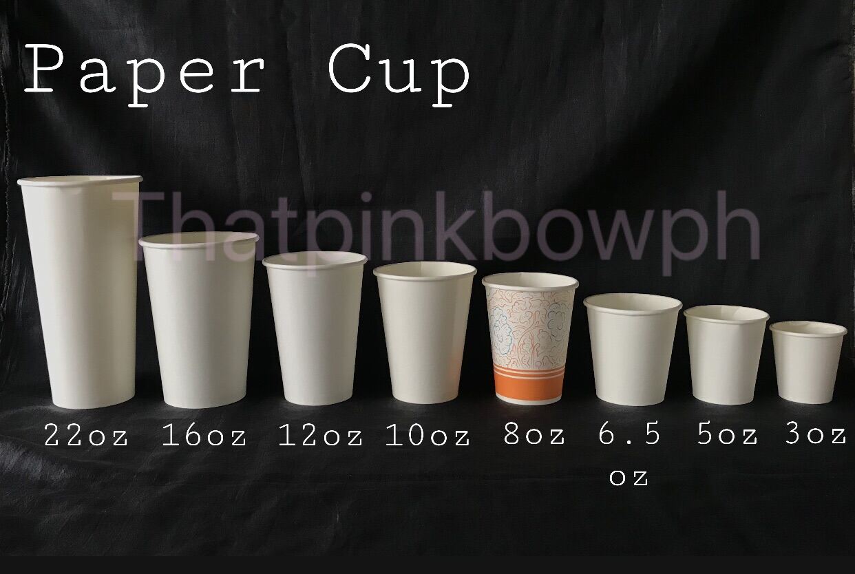 Disposable cup clearance sizes