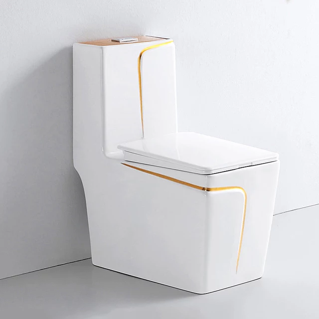 Toilet Bowl White Gold Luxury Toilet Bowl Edition Toilet Ceramic