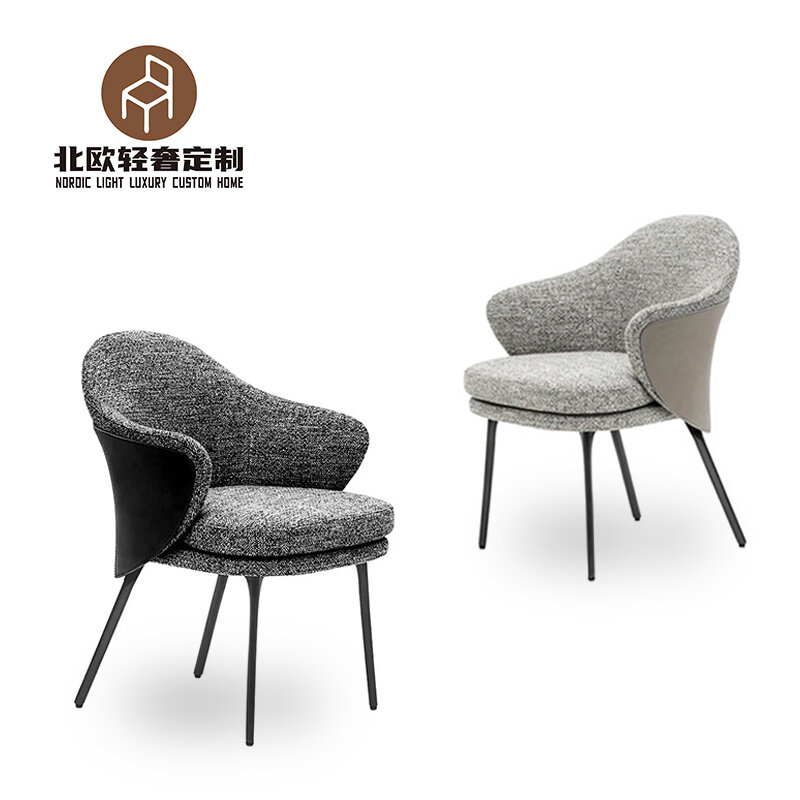 Angie Modern Simple Italian Designer Dining Chair Luxury Villa Home Use Comfortable Seat Stainless Steel Frame No Assembly Required Presyo  11,876 Piso*Libreng Shipping