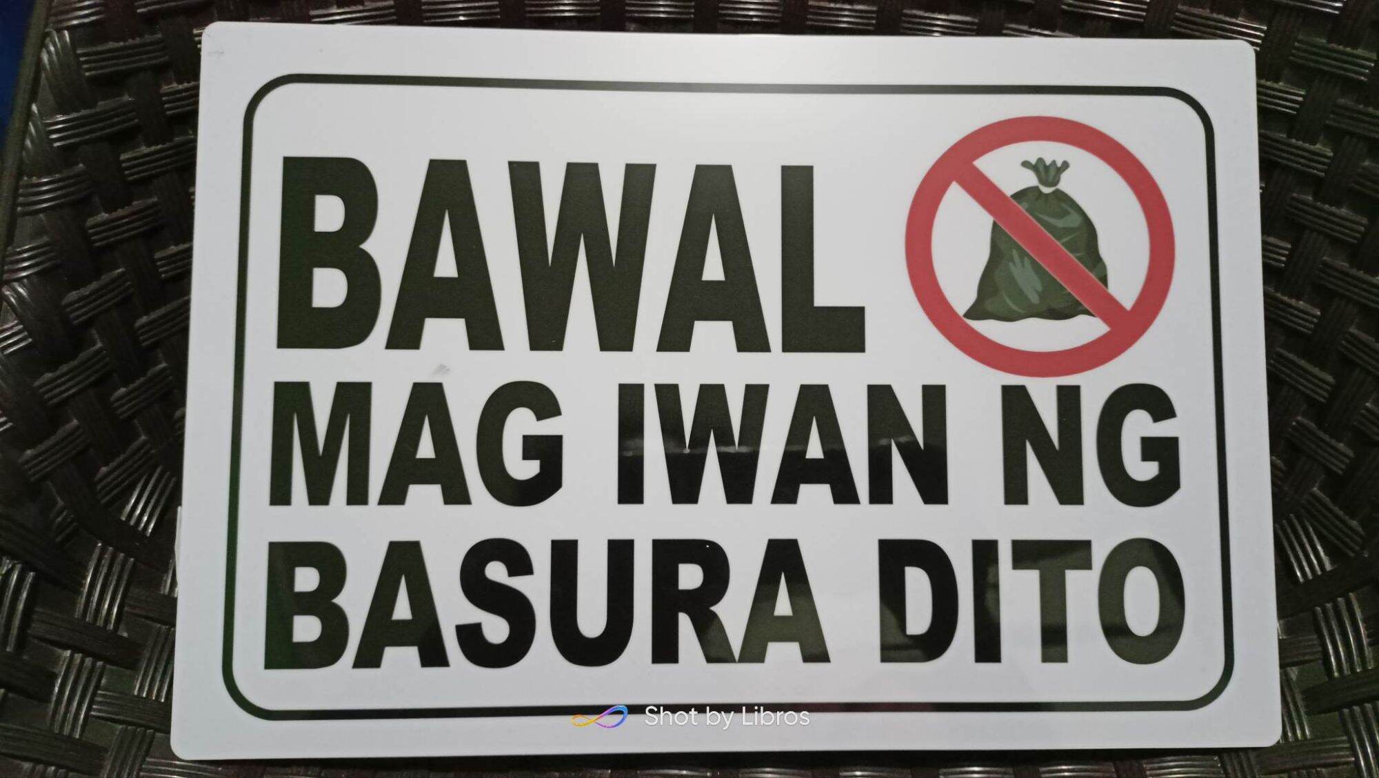 Bawal Mag Iwan Ng Basura Dito Signage A4 Size Pvc Plastic Lazada Ph 8119