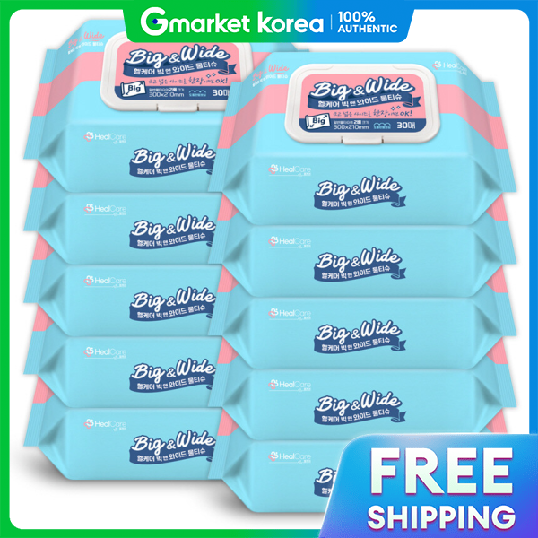 Helcare Big Wide Wet Wipes, 30 Sheets X 10 Packs (2X Size, Large Fabric, Big Size, for Babies, Presyo  1,108 Piso*Libreng Shipping
