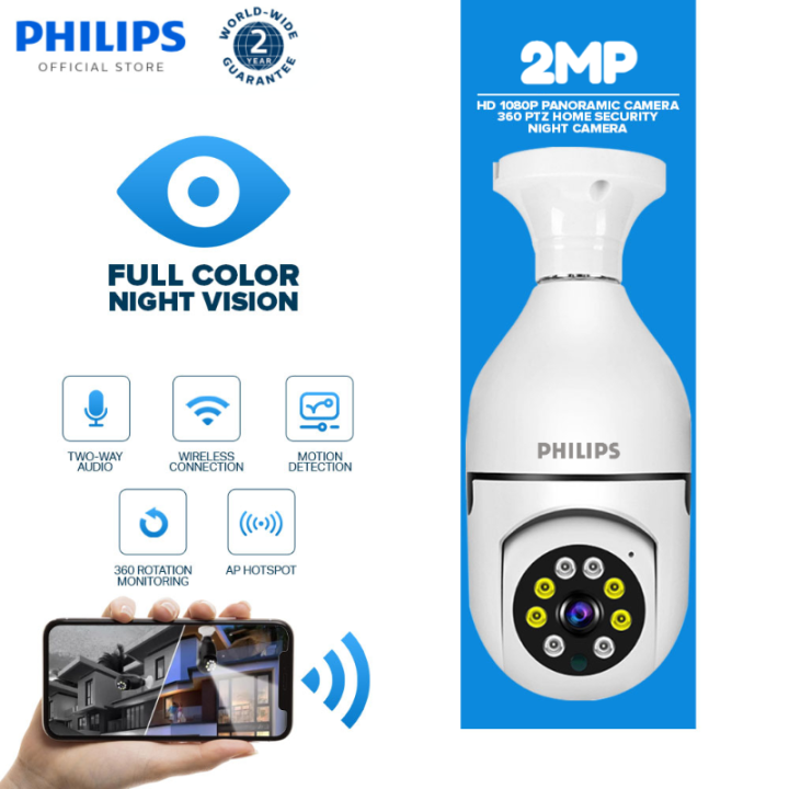 Philips 1080P Wifi Bulb Camera with Auto Tracking Feature