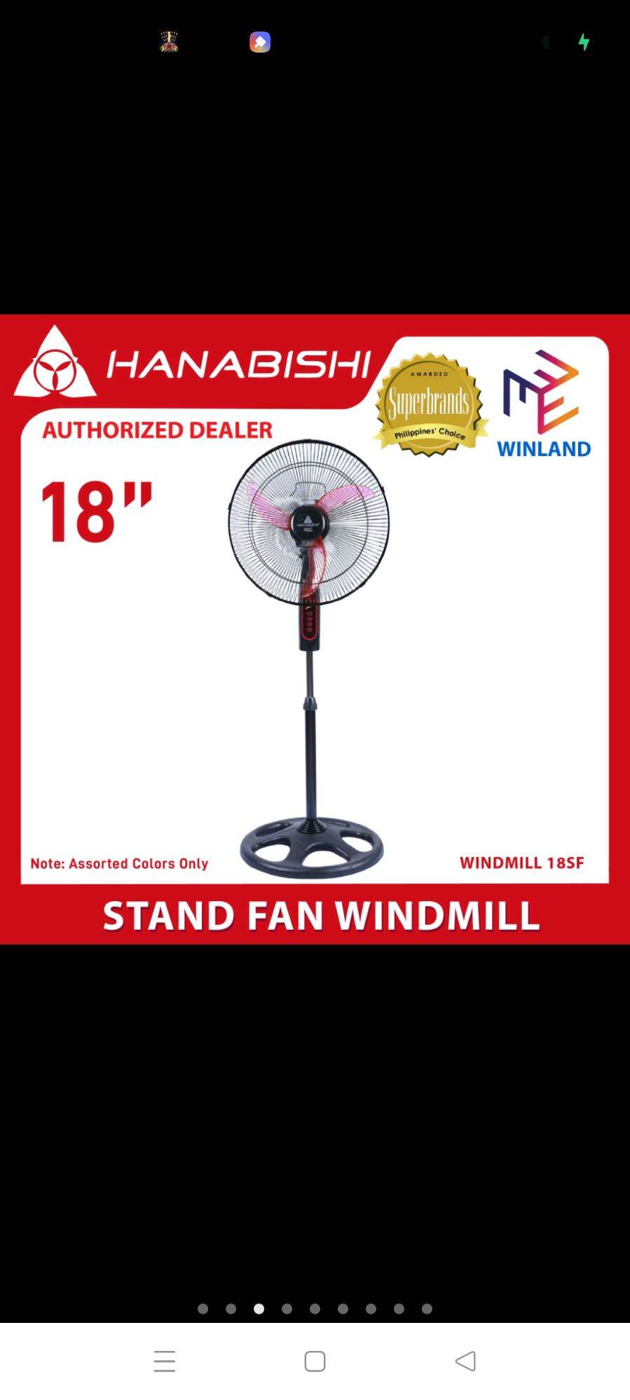 Hanabishi Original Electric Fan Stand Fan Windmill 18" Windmill 18SF