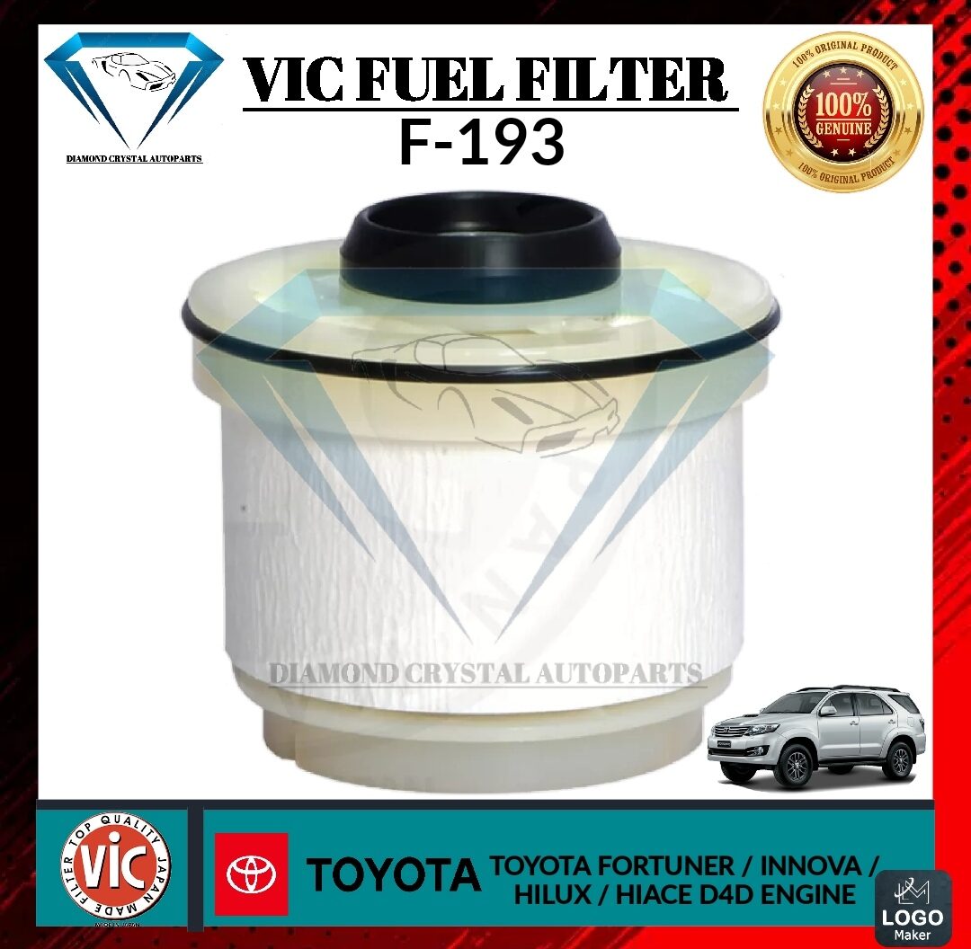 VIC FUEL FILTER F193 TOYOTA FORTUNER / INNOVA / HILUX / HIACE D4D