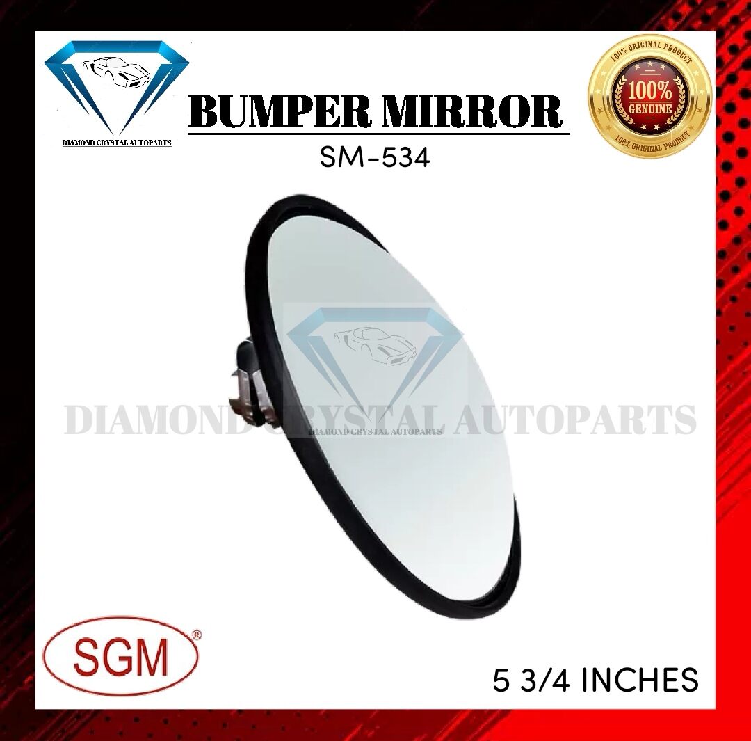 Round Convex Bumper View Mirror 5 3/4 inches Clamp Type Ball Mirror for