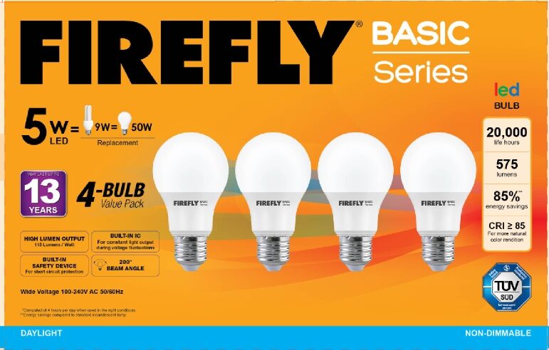 Firefly Basic 4-LED Bulb V.Pack 5W DL - V40EBI105DL