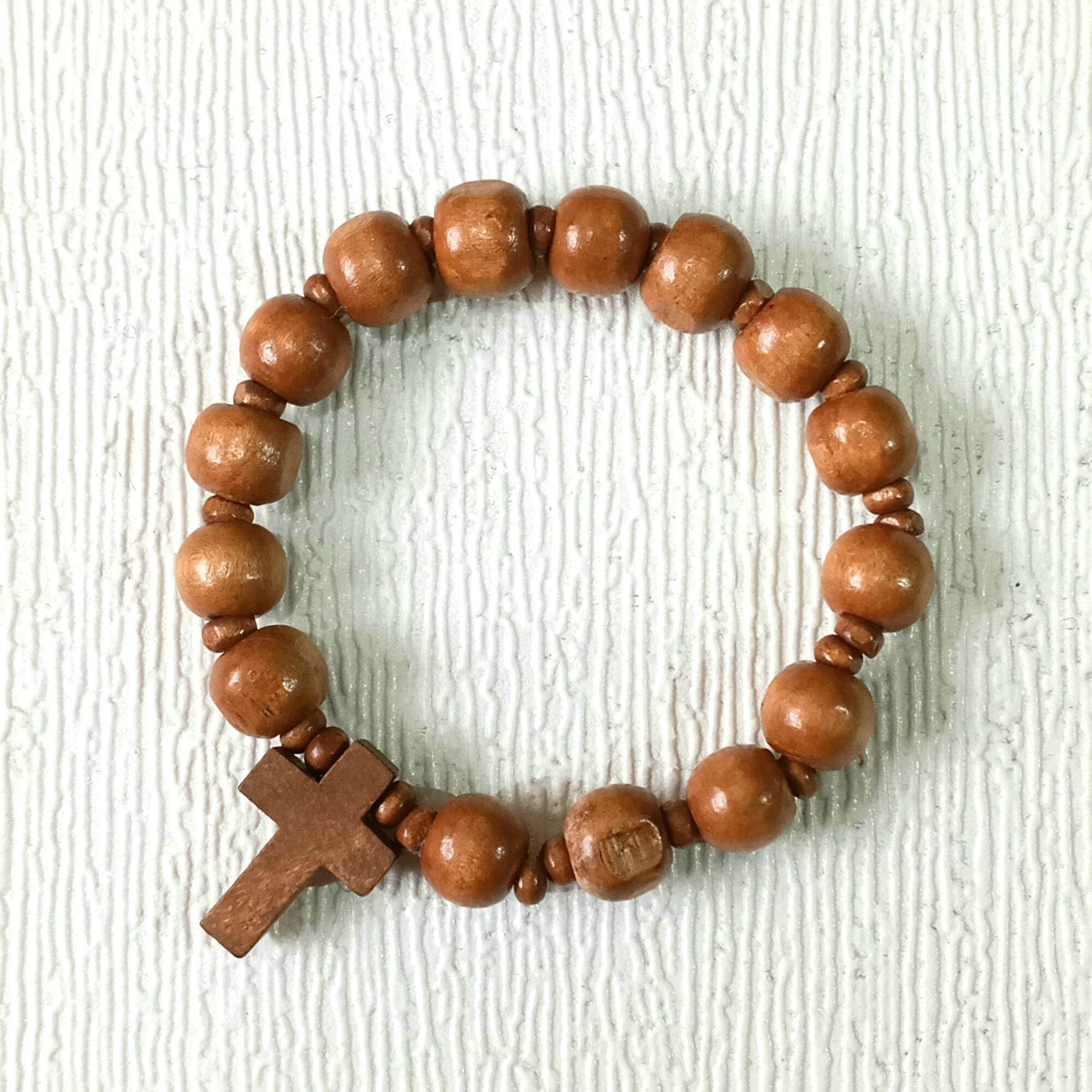 OLIVE WOOD ROSARY BRACELET WITH ST. JOSEPH MEDAL | EWTN Religious Catalogue